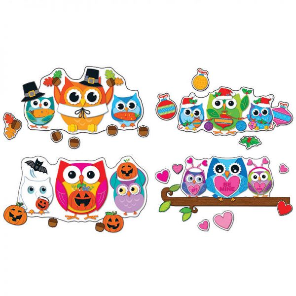 CARSON DELLOSA CELEBRATE WITH COLORFUL OWLS BB SET CD-110224