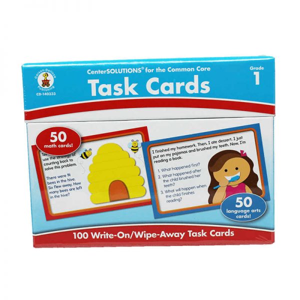 CARSON DELLOSA CENTER SOLUTIONS TASK CARDS GRADE 1 CD-140333