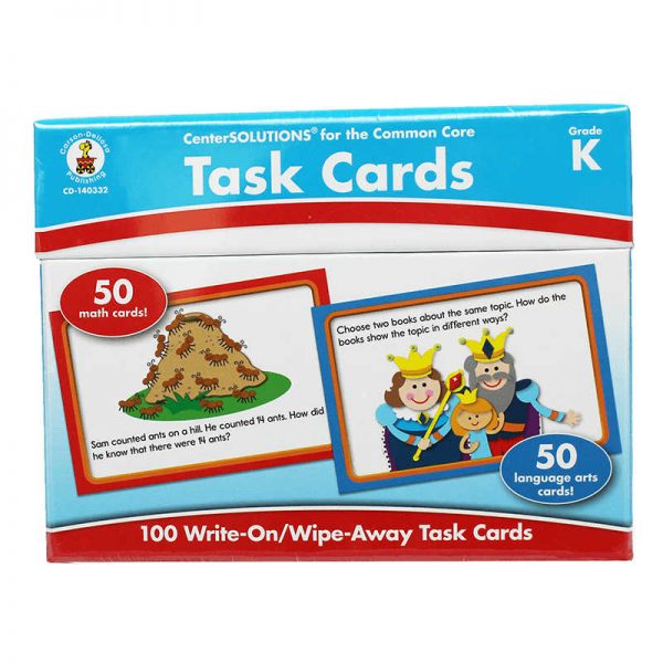 CARSON DELLOSA CENTER SOLUTIONS TASK CARDS GRADE K CD-140332
