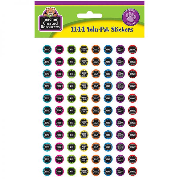 TEACHER CREATED RESOURCES CHALKBOARD BRIGHTS MINI STICKERS VALU PAK TCR5841