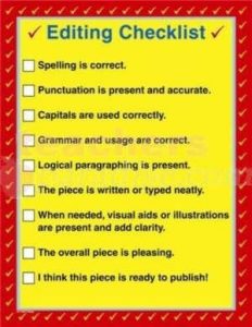 CARSON DELLOSA Chartlet Editing Checklist (17" X 22") CD-6317 ...