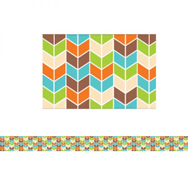 CREATIVE TEACHING PRESS CHEVRON BORDER NO 2 WOODLAND FRIENDS CTP8385