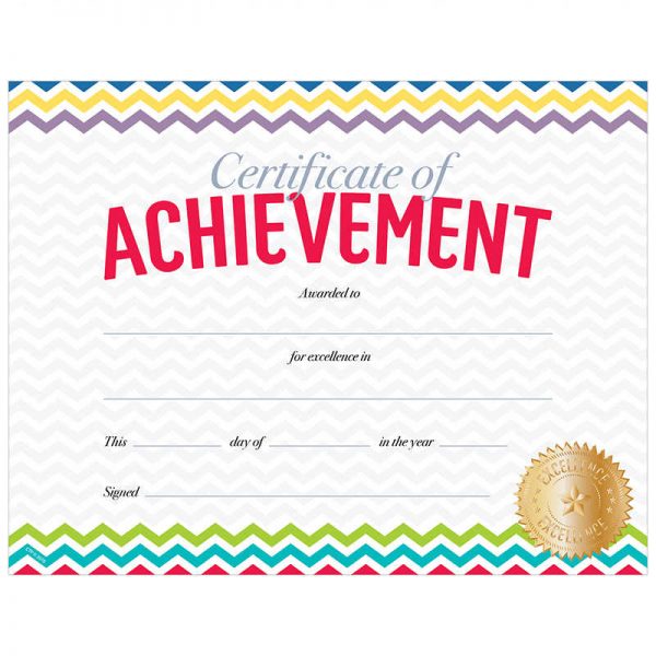 CREATIVE TEACHING PRESS CHEVRON CERTIFICATE OF ACHIEVEMENT CTP0674