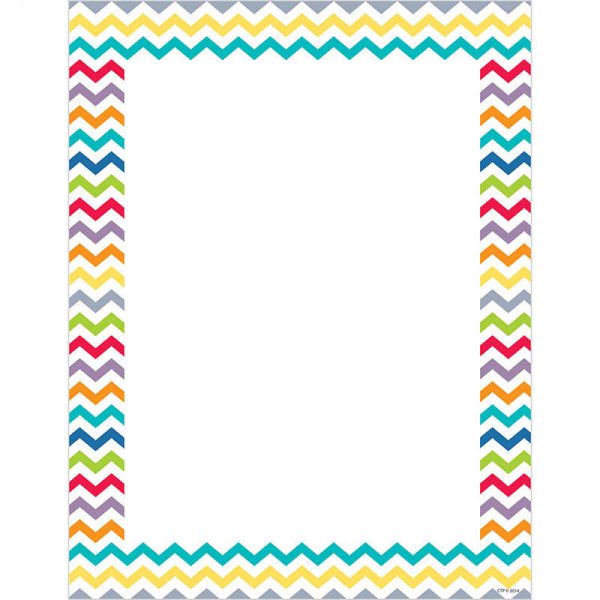 CREATIVE TEACHING PRESS CHEVRON MULTICOLOR COMPUTER PAPER 50SHTS CTP7119
