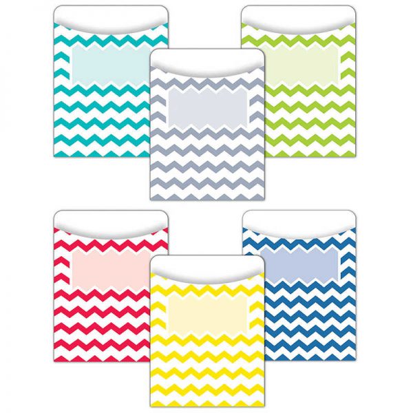 CREATIVE TEACHING PRESS CHEVRON SOLIDS LIBRARY POCKET CTP6923