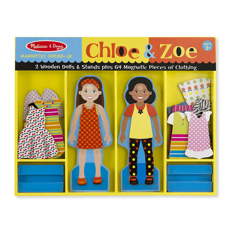 MELISSA & DOUG CHLOE AND ZOE MAGNETIC DRESS UP LCI5163 - TeachersParadise