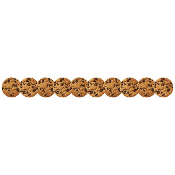 HYGLOSS PRODUCTS INC. CHOCOLATE CHIP COOKIE DIE CUT BORDER HYG33640