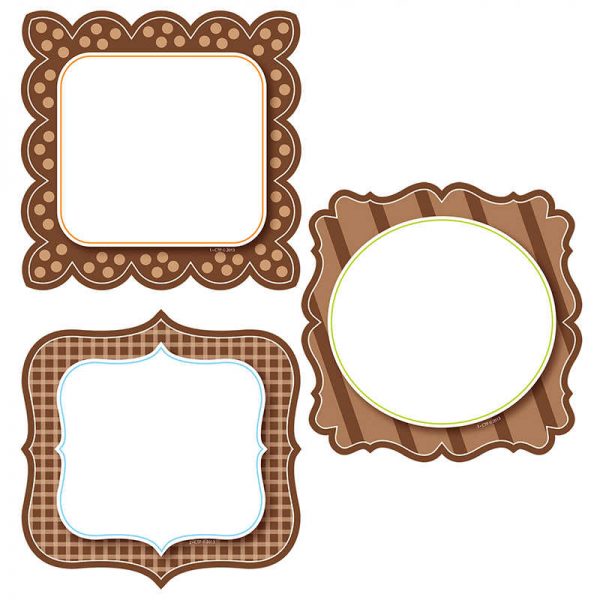 CREATIVE TEACHING PRESS CHOCOLATE CLASSY CARDS 6IN DESIGNER CUT OUTS CTP6488