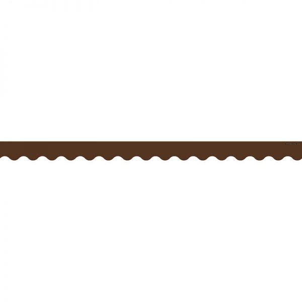 TEACHER CREATED RESOURCES CHOCOLATE SCALLOPED BORDER TRIM SOLID TCR5207