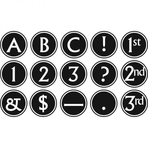 TEACHER CREATED RESOURCES CIRCLE LETTERS BIG BOLD BLACK & WHITE TCR75400