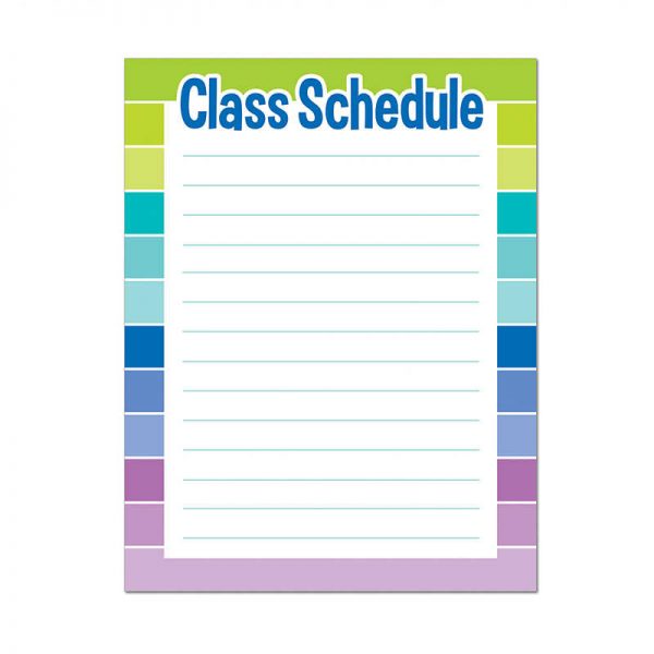 CREATIVE TEACHING PRESS CLASS SCHEDULE CHART - PAINT CTP1128