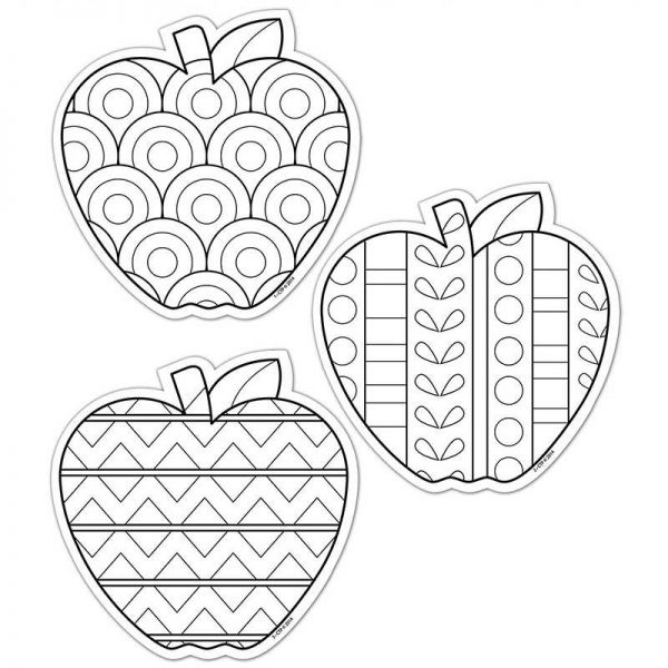 CREATIVE TEACHING PRESS COLOR ME APPLES 6IN DESIGNER CUT OUTS CTP5846