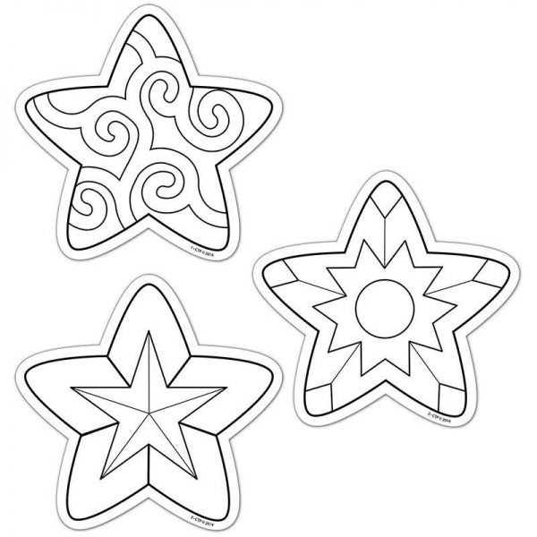 CREATIVE TEACHING PRESS COLOR ME STARS 6IN DESIGNER CUT OUTS CTP5847