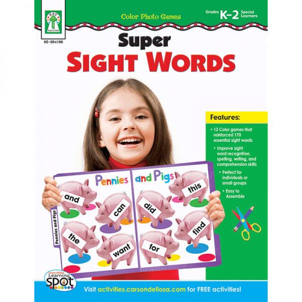 CARSON DELLOSA COLOR PHOTO GAMES SUPER SIGHT WORDS KE-804106