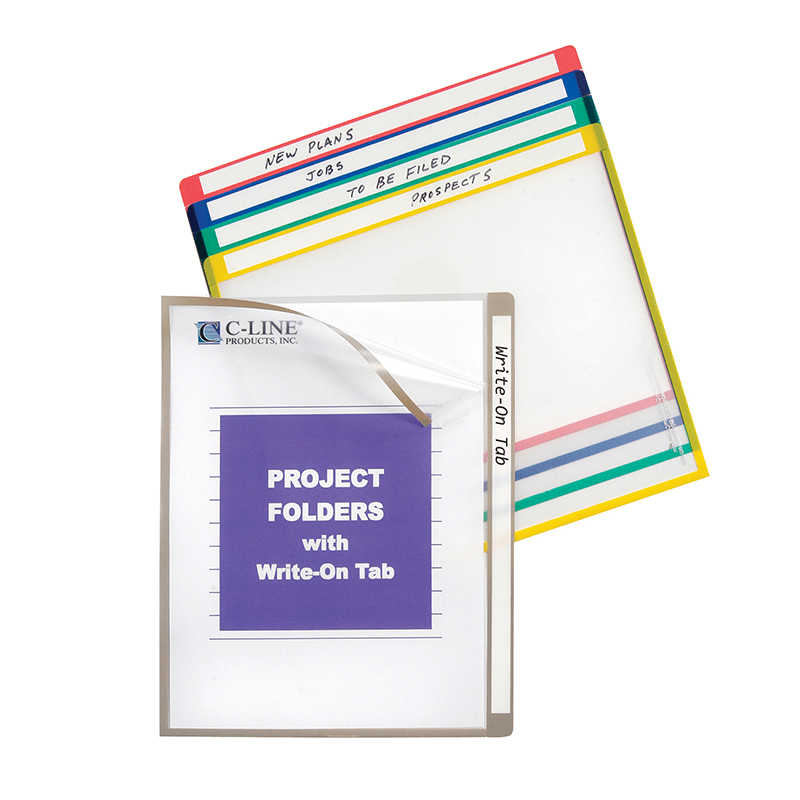 C-LINE PRODUCTS INC COLORED PROJECT FOLDERS 25/BOX ASSORTED CLI62160