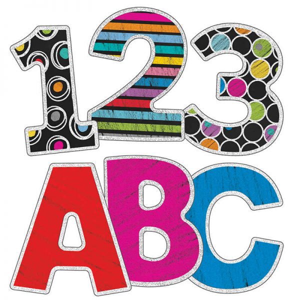 CARSON DELLOSA COLORFUL CHALKBOARD 3IN EZ LETTERS CD-130060