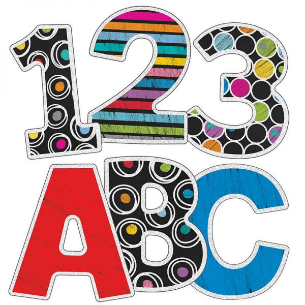 CARSON DELLOSA COLORFUL CHALKBOARD 4IN EZ LETTERS CD-130059