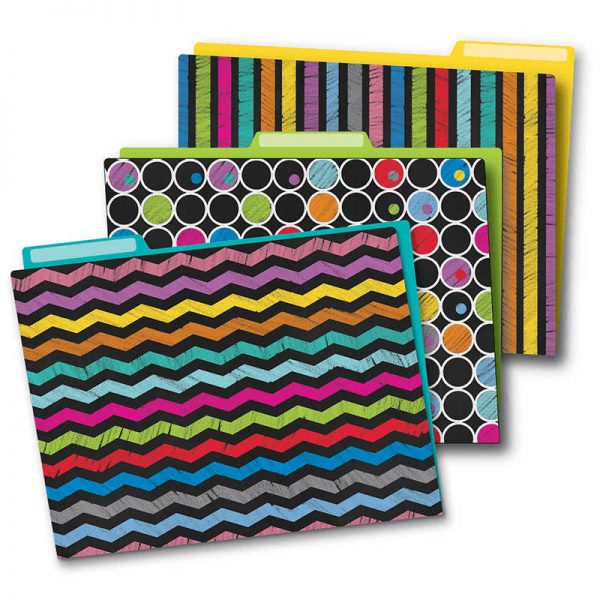 CARSON DELLOSA COLORFUL CHALKBOARD FOLDERS CD-136006