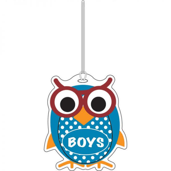 ASHLEY PRODUCTIONS COLORFUL OWL BOYS HALL PASS ASH10429