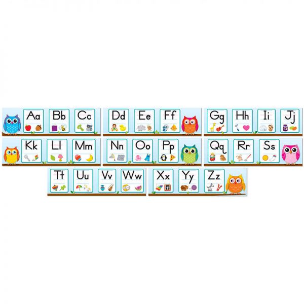 CARSON DELLOSA COLORFUL OWLS ALPHABET GRADES CD-110263