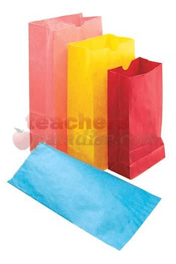 HYGLOSS PRODUCTS INC. Colorful Paper Bags Assorted Colors 100 Per Pkg HYG64009