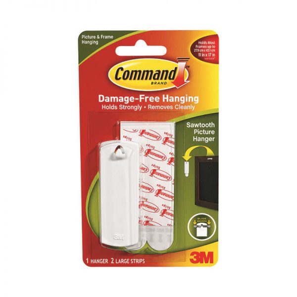3M COMPANY COMMAND ADHESIVE REUSABLE PICTURE HANGER HOOK MMM17040