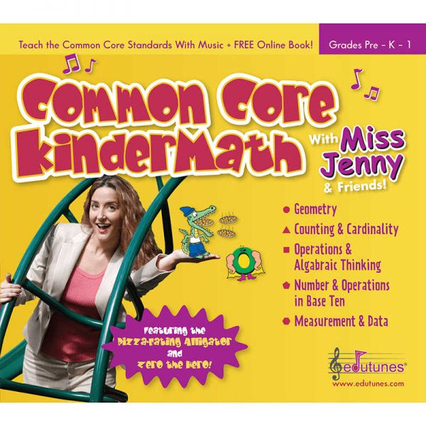 EDUTUNES COMMON CORE KINDERMATH WITH MISS JENNY & FRIENDS CD BOOK SET ET-36