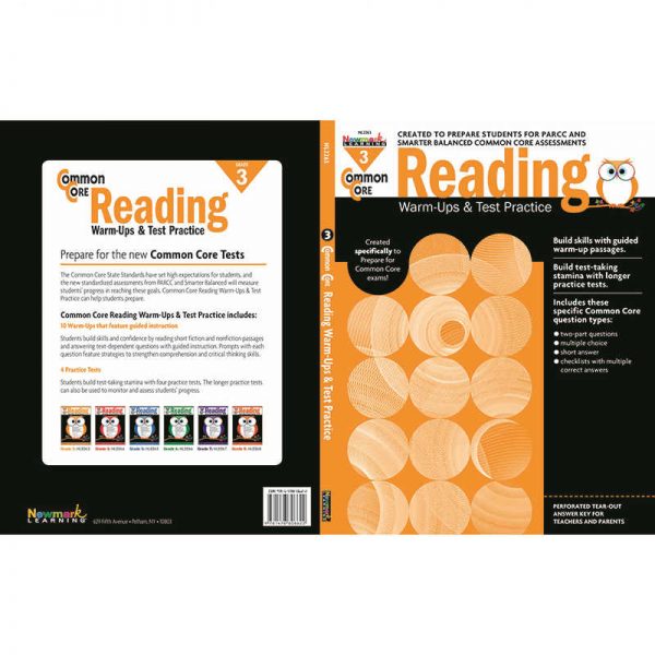NEWMARK LEARNING COMMON CORE READING GRADE 3 WARMUPS & TEST PRACTICE NL-2263