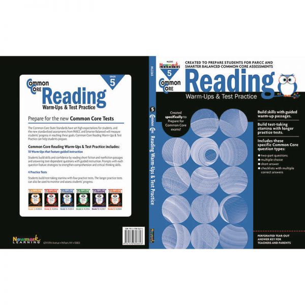 NEWMARK LEARNING COMMON CORE READING GRADE 5 WARMUPS & TEST PRACTICE NL-2265