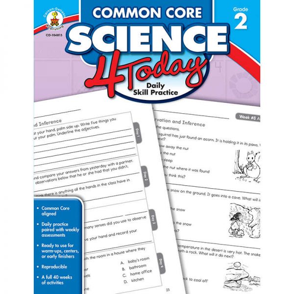 CARSON DELLOSA COMMON CORE SCIENCE 4 TODAY GRADE 2 CD-104813