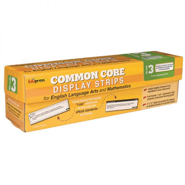 EDUPRESS COMMON CORE STATE STANDARDS DISPLAY STRIPS GRADE 3 EP-3586