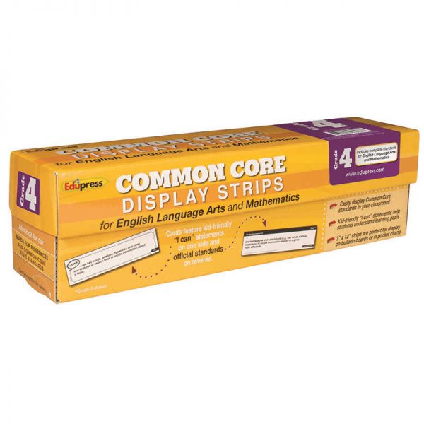 EDUPRESS COMMON CORE STATE STANDARDS DISPLAY STRIPS GRADE 4 EP-3587