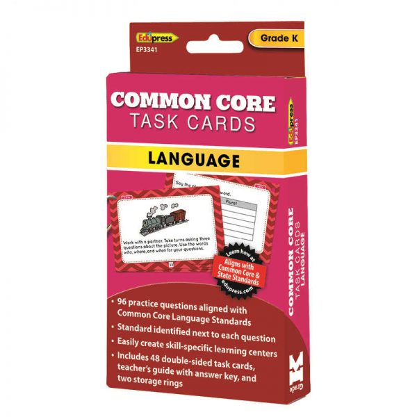 EDUPRESS COMMON CORE TASK CARDS LANG GRADE K EP-3341