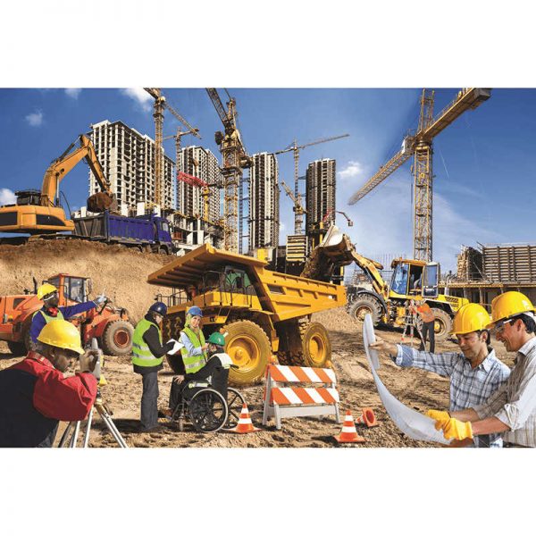 MOJO EDUCATION CONSTRUCTION ZONE FLOOR PUZZLE 2FT X 3FT MJ-330004