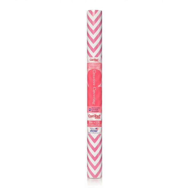 KITTRICH CORPORATION CONTACT ADHESIVE ROLL PINK CHEVRON 18IN X 20FT KIT20FC9AP12