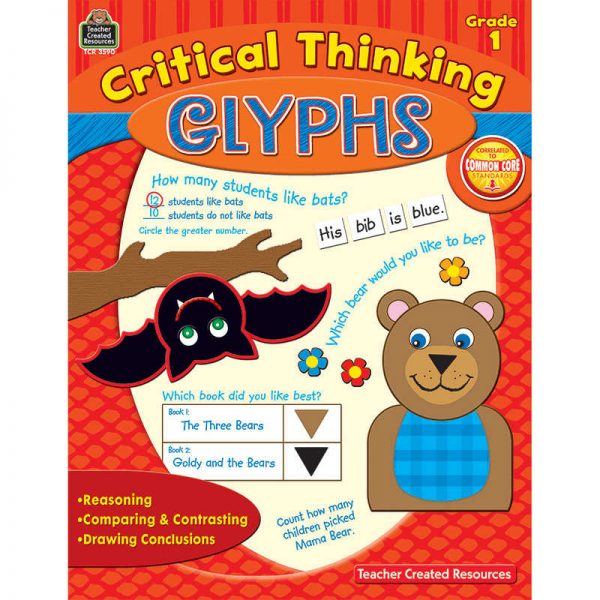 TEACHER CREATED RESOURCES CRITICAL THINKING GLYPHS GRADE 1 TCR3590