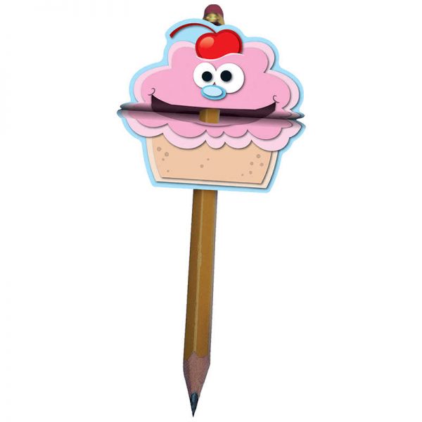 CARSON DELLOSA CUPCAKE PENCIL TOPPERS 12PK CD-101028