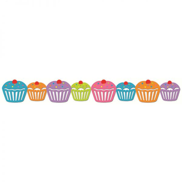 CREATIVE TEACHING PRESS CUPCAKES STENCIL CUT JUMBO BORDER CTP6816