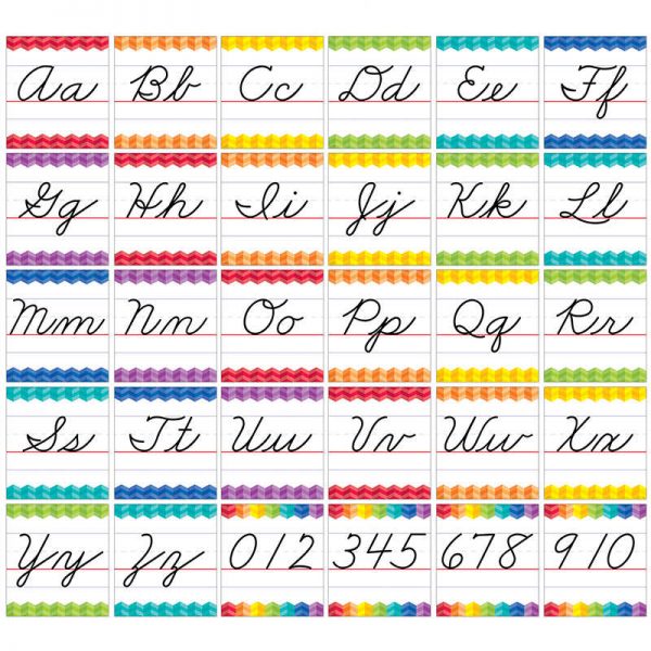 CREATIVE TEACHING PRESS CURSIVE HANDWRITING ALPHABET BB SET PAINTED PALETTE CTP7056