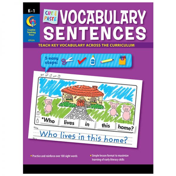 CREATIVE TEACHING PRESS CUT & PASTE VOCABULARY SENTENCES CTP2216
