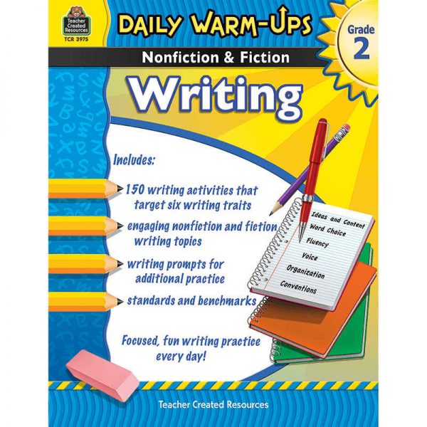 TEACHER CREATED RESOURCES DAILY WARM UPS GRADE 2 NONFICTION & FICTION WRITING BOOK TCR3975