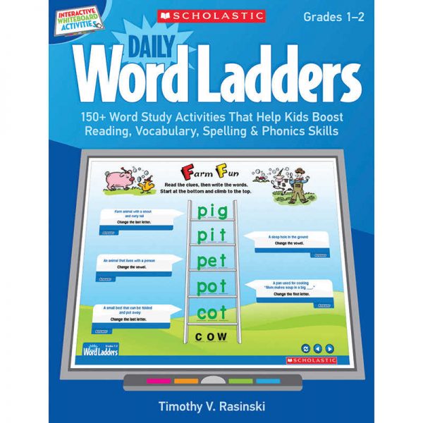SCHOLASTIC TEACHING RESOURCES DAILY WORD LADDERS GRADE 1-2 INTERACTIVE WHITEBOARD ACTIVITIES SC-537486