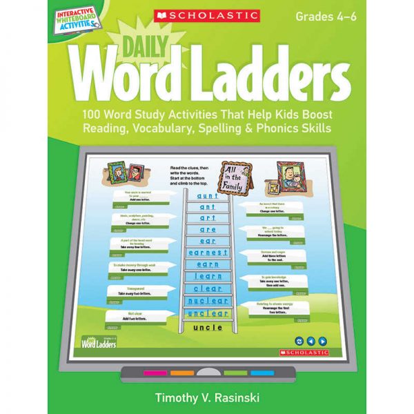 SCHOLASTIC TEACHING RESOURCES DAILY WORD LADDERS GRADE 4-6 INTERACTIVE WHITEBOARD ACTIVITIES SC-537488