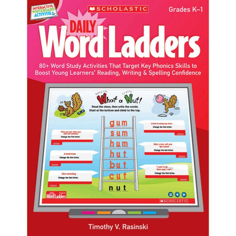 SCHOLASTIC TEACHING RESOURCES DAILY WORD LADDERS GRADE K-1 INTERACTIVE ...