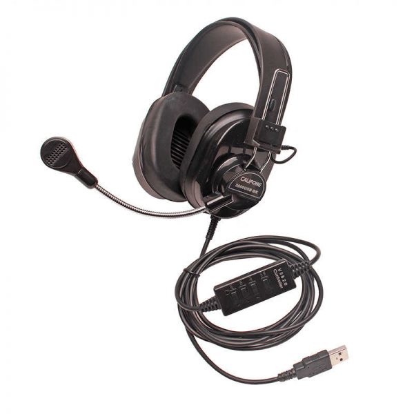 CALIFONE INTERNATIONAL DELUXE STEREO HEADSET CAF3066USBBK