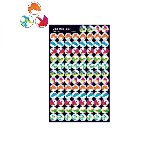 TREND ENTERPRISES INC. DINO-MITE PALS SUPERSPOTS STICKERS T-46196