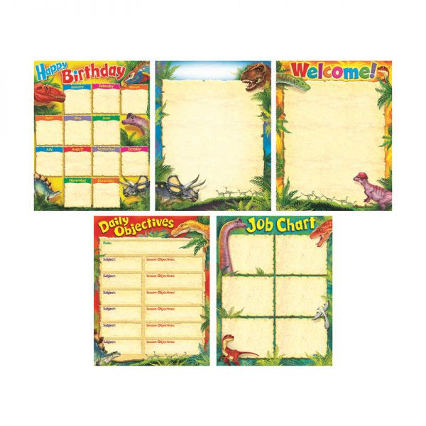 TREND ENTERPRISES INC. DISCOVERING DINOSAURS LEARNING CHARTS COMBO PACK T-38978