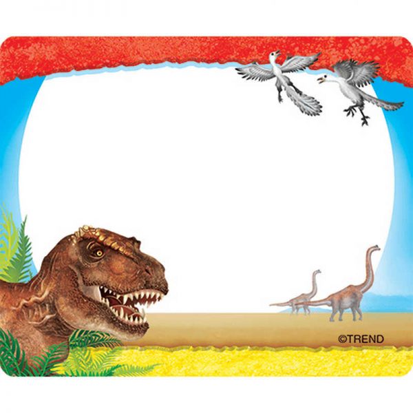 TREND ENTERPRISES INC. DISCOVERING DINOSAURS NAME TAGS T-68085