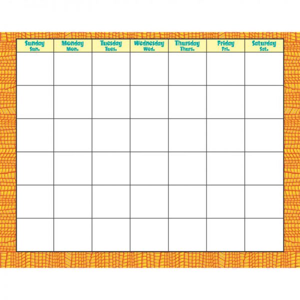 TREND ENTERPRISES INC. DISCOVERING DINOSAURS WIPE OFF CALENDAR MONTHLY T-27022