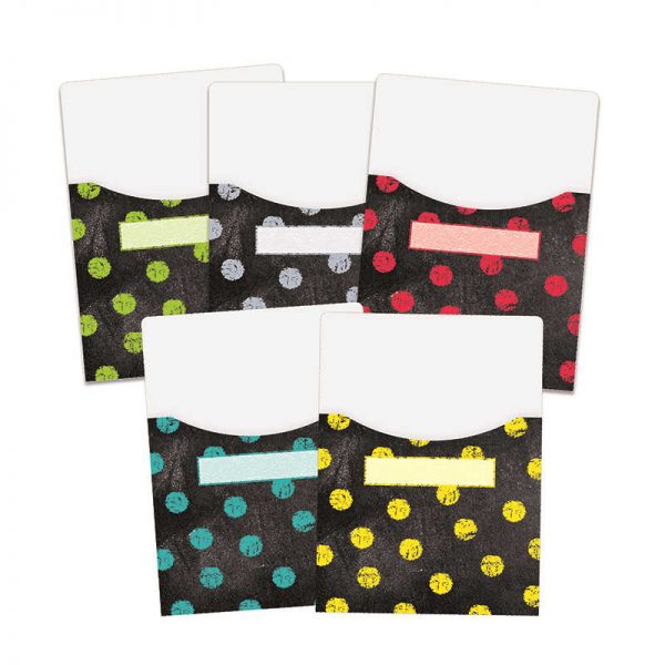 CREATIVE TEACHING PRESS DOTS ON CHALKBORAD 9X12 LIBRARY POCKETS CTP6927